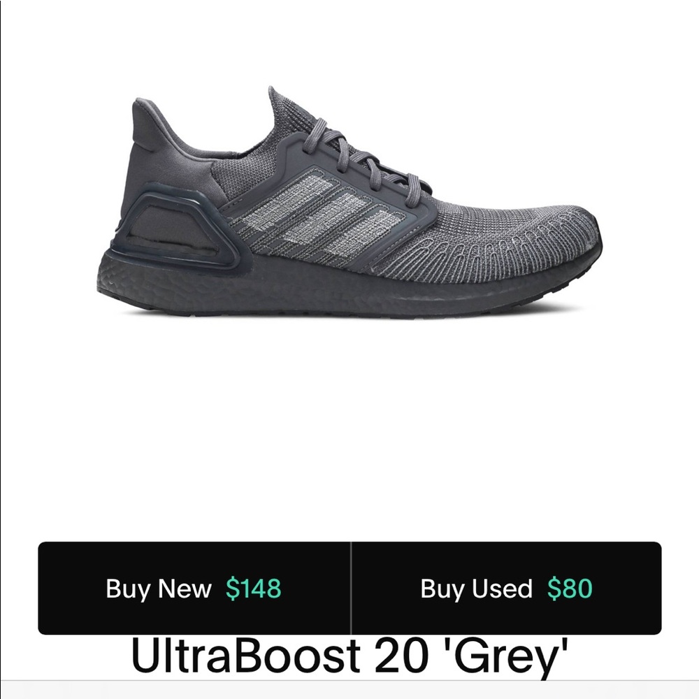 Adidas ultra-boost 20 Grey Men’s 8 Women’s 9